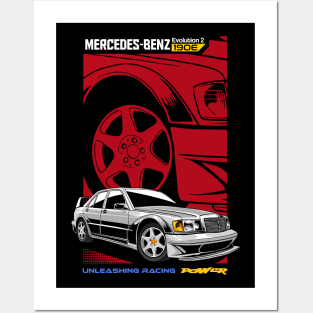 Evolution II 190 E Car Posters and Art